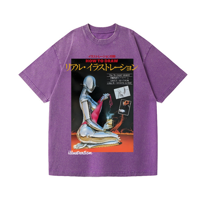 Hajime Sorayama Vintage Wash Japanese Design T-Shirt