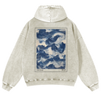 Yasuragi Vintage Washed Cotton Back Art Hoodie