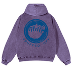 Pufferfish Vintage Washed Cotton Back Art Hoodie