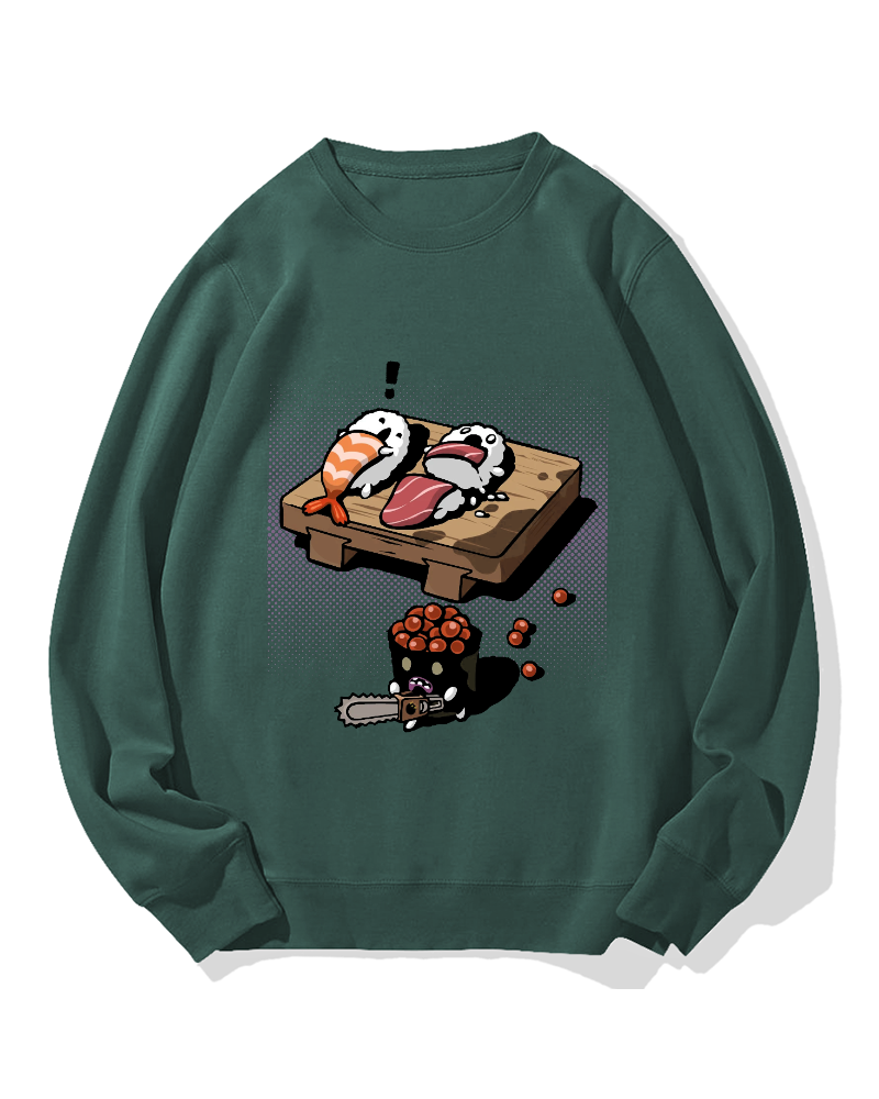 Sushi Chain Saw Massacre Cotton Sweatshirt