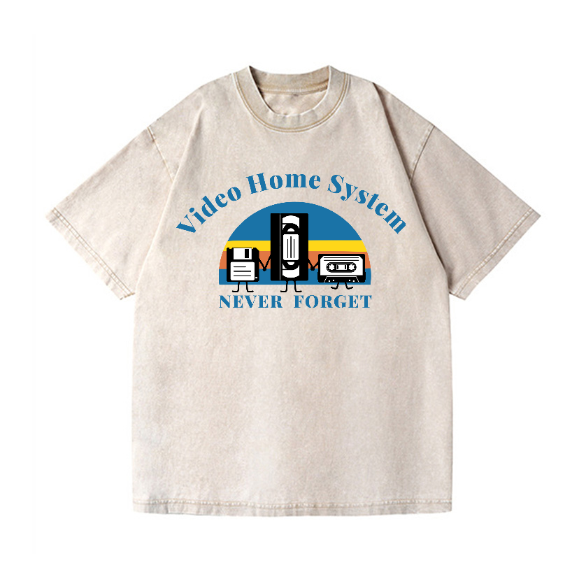 VHS Vintage Wash Japanese Design T-Shirt
