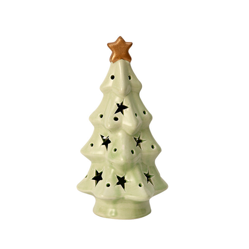 Ceramic Christmas Tree Night Light Desktop Ornament
