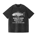 Fish Vintage Wash Japanese Design T-Shirt
