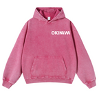 Okinawa Vintage Washed Cotton Back Art Hoodie