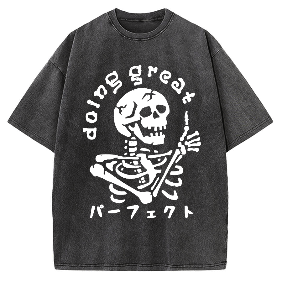 Encouragement Of The Skeleton Vintage Washed T-shirt