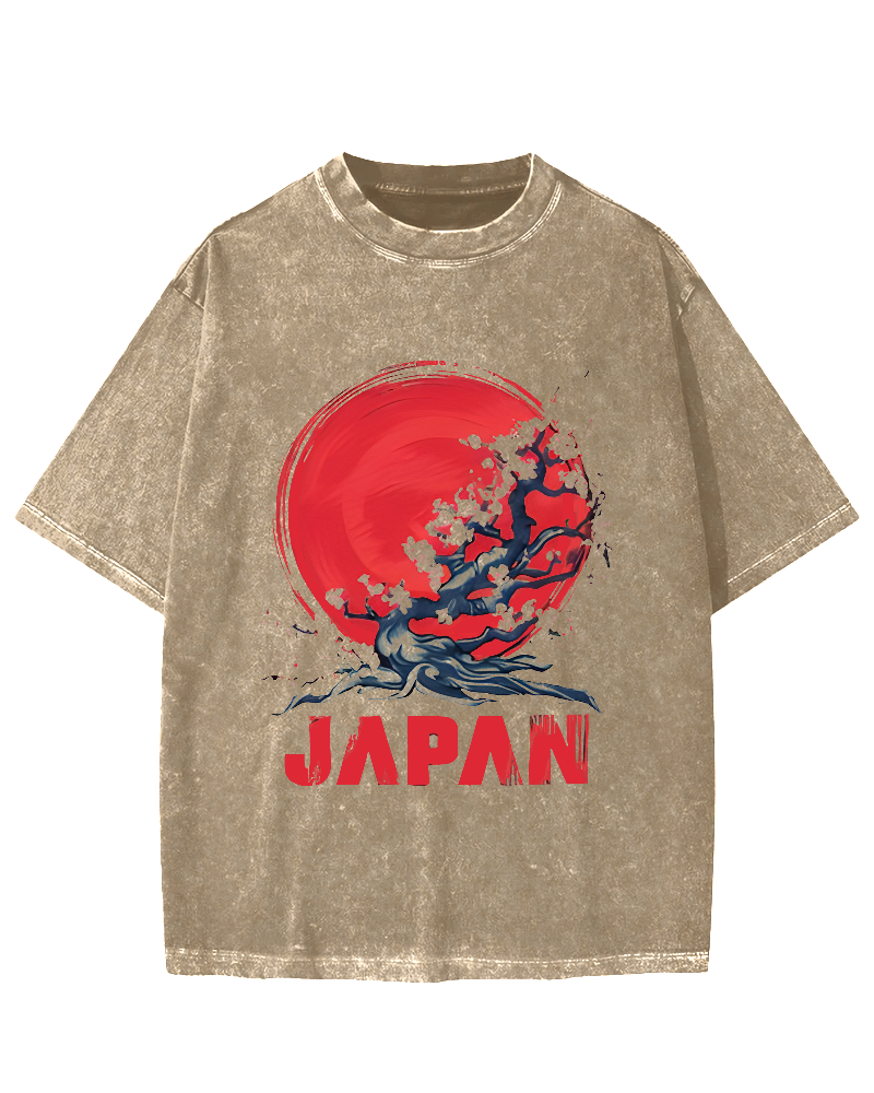 Japan Sakura Vintage Washed T-shirt