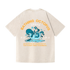 Bubble Bath Octopus Vintage Wash Japanese Design Back Art T-Shirt