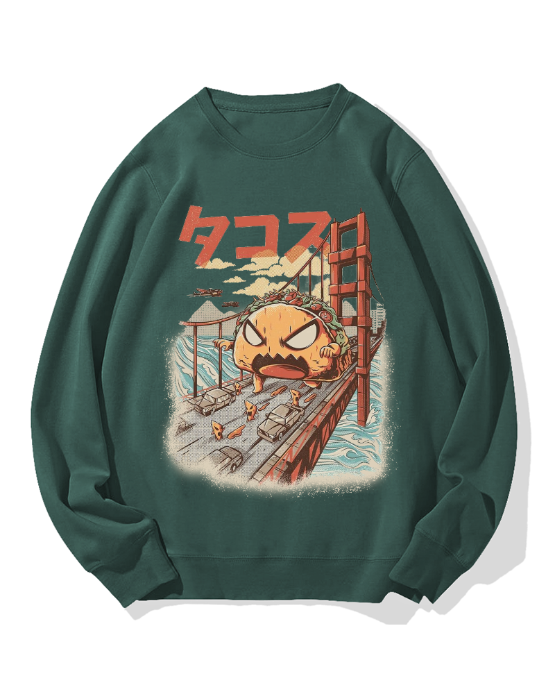 Taco Monster Cotton Sweatshirt