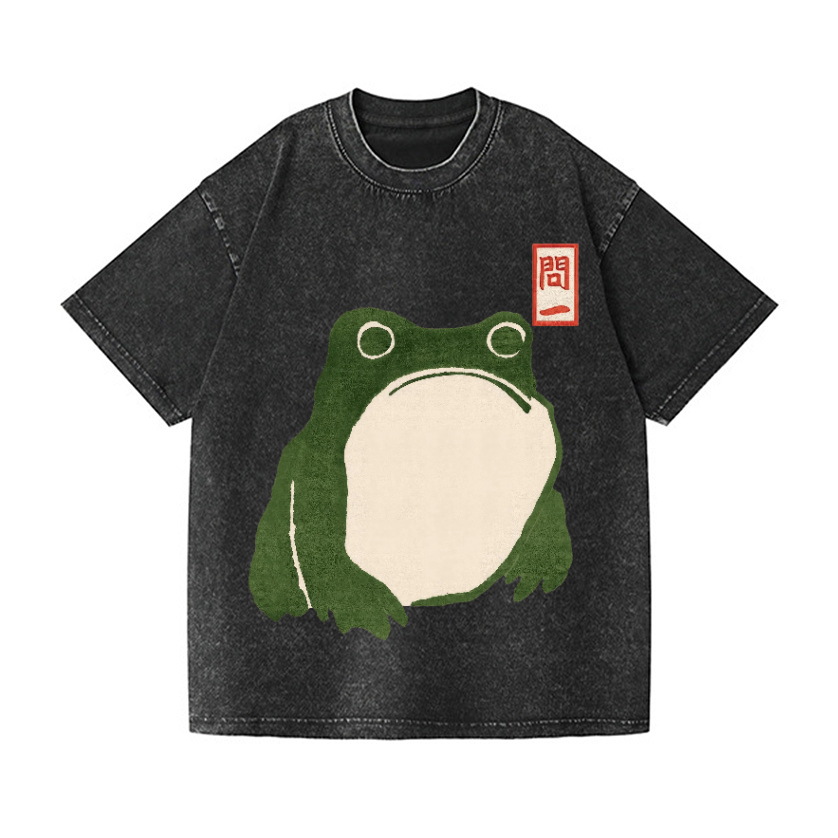 Frog Vintage Wash Japanese Design T-Shirt