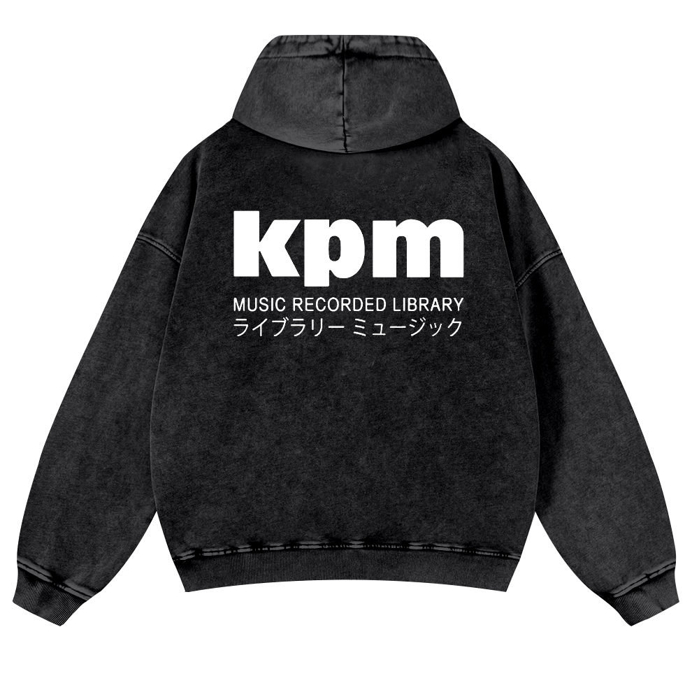 KPM Music Recorded Library Vintage Washed Cotton Back Art Hoodie