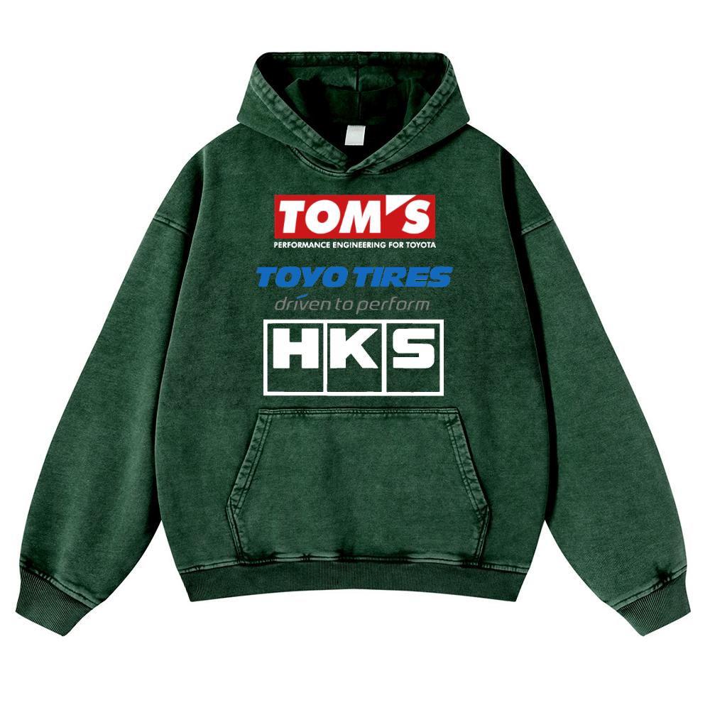 Tom's Toyo Tires HKS Vintage Washed Thick Cotton Hoodie
