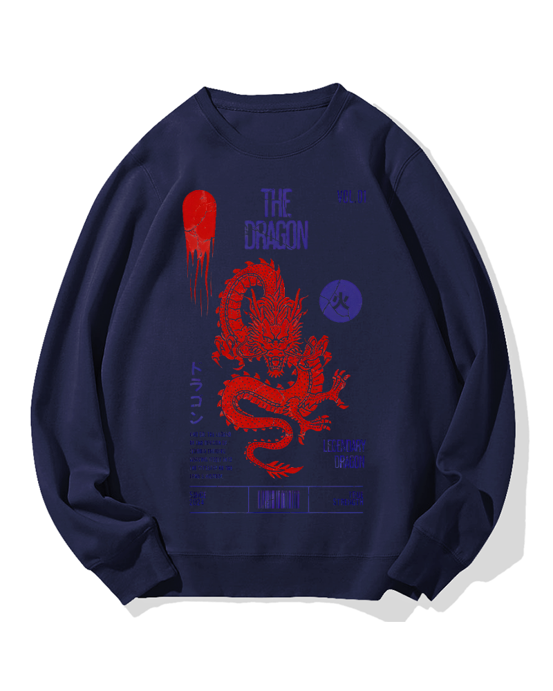 Japanese Dragon Cotton Sweatshirt