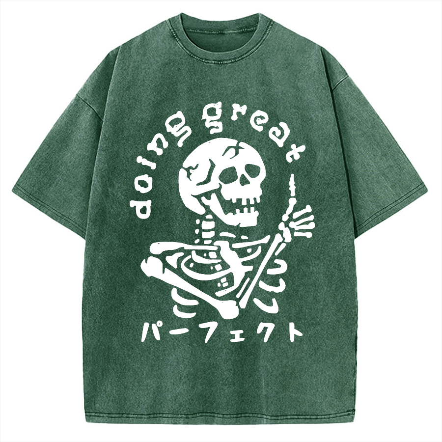 Encouragement Of The Skeleton Vintage Washed T-shirt