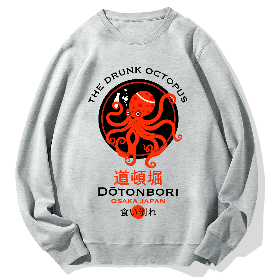 Dotonbiri Octopus Geek Cotton Sweatshirt