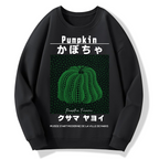 Japanese Green Punpkin Geek Cotton Sweatshirt