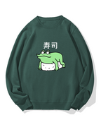 Frog Sushi Cotton Sweatshirt