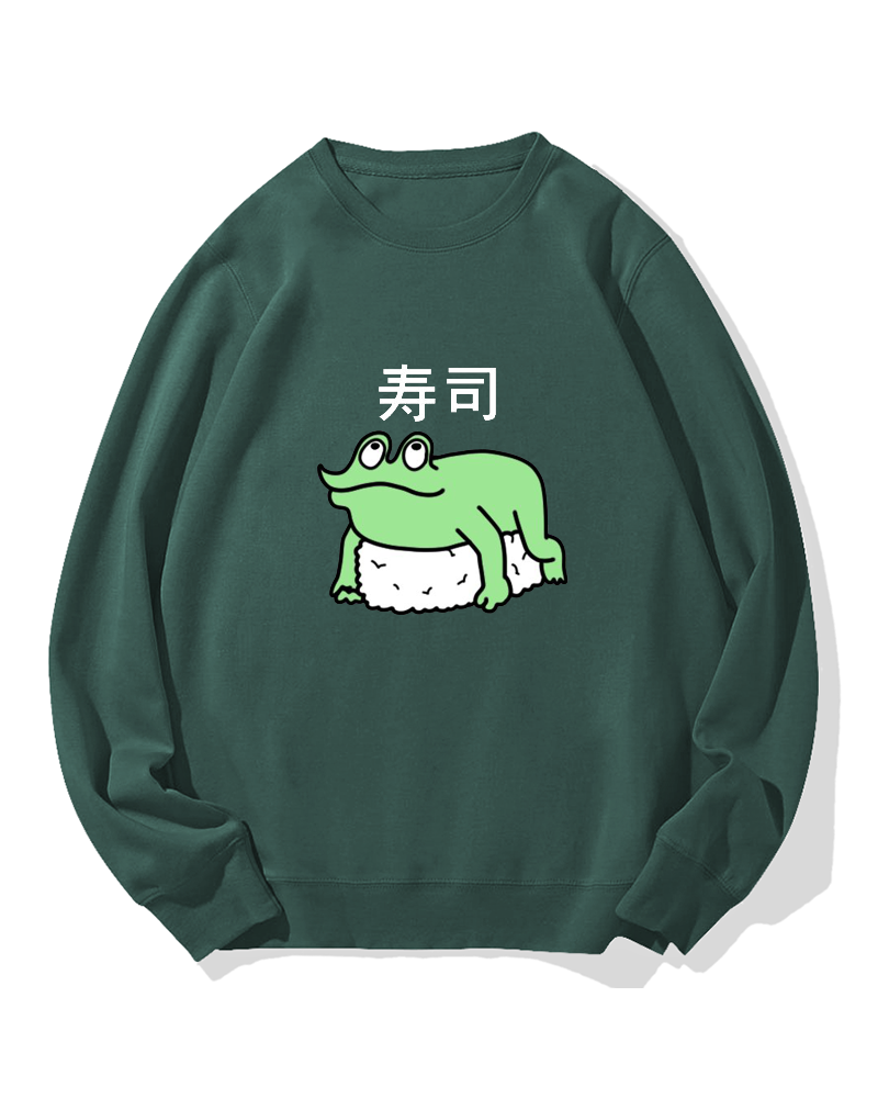 Frog Sushi Cotton Sweatshirt