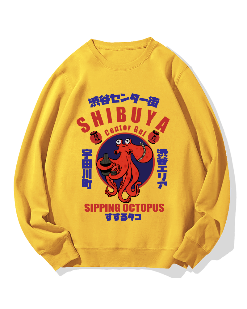 Shibuya Center Street Octopus Cotton Sweatshirt