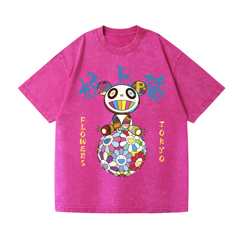 Japan Panda Vintage Wash Japanese Design T-Shirt