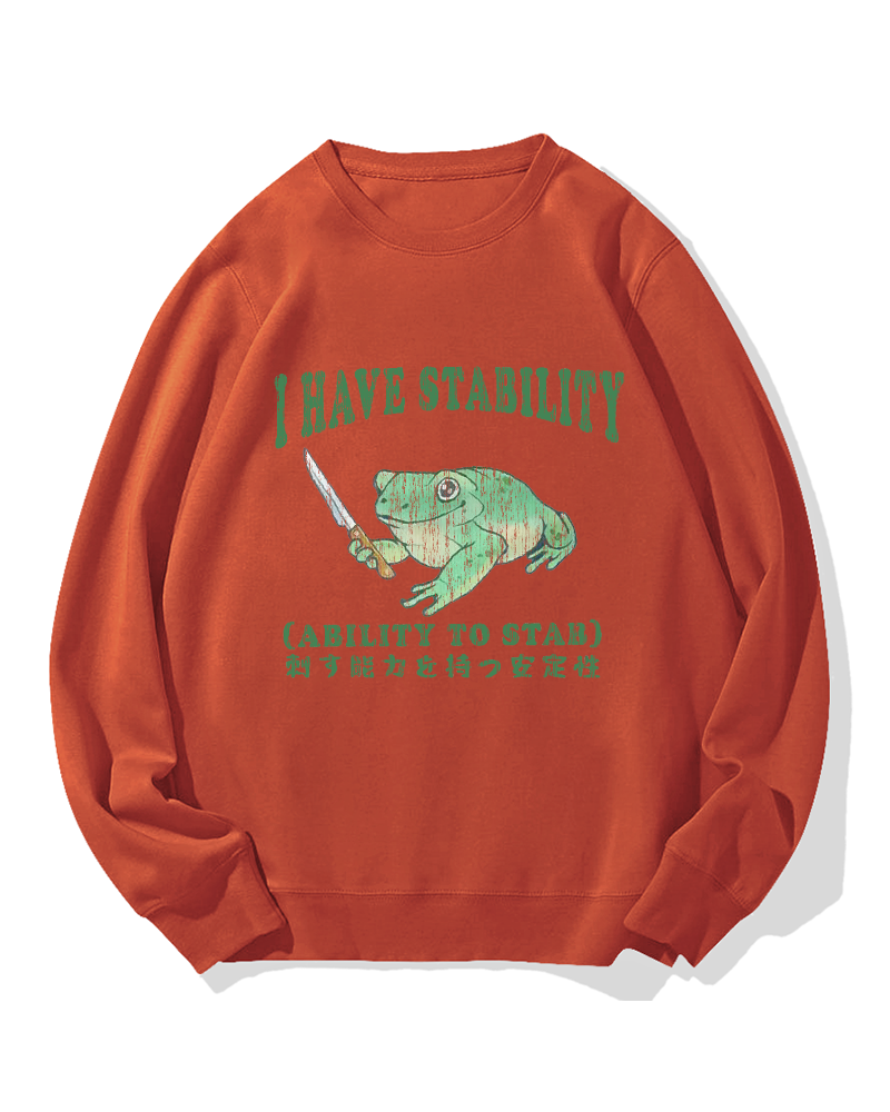 Mentally Stable Assassin Frog Cotton Sweatshirt