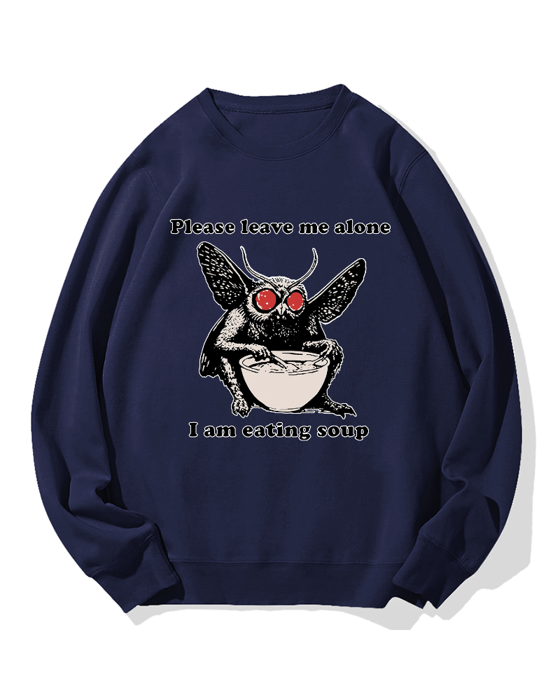 Mothman Eating Soup Cotton Sweatshirt