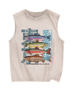 Tsukiji Fish Vintage Distressed Washed Tank Top