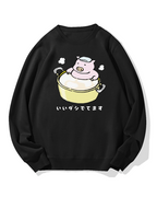 Piggy Onsen Cotton Sweatshirt