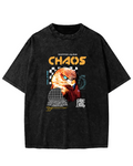 Japanese Eagle Pattern Vintage Distressed T-shirt