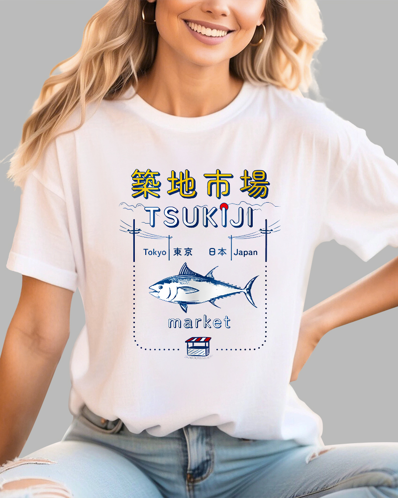Tuna at the Tsukiji Market in Japan T-shirt