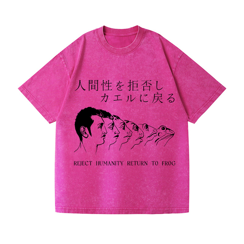 Reject Humanity Return To Frog Vintage Wash Japanese Design T-Shirt