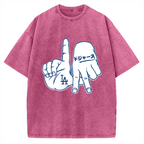 LA  Sign & Baseball Vintage Washed T-shirt