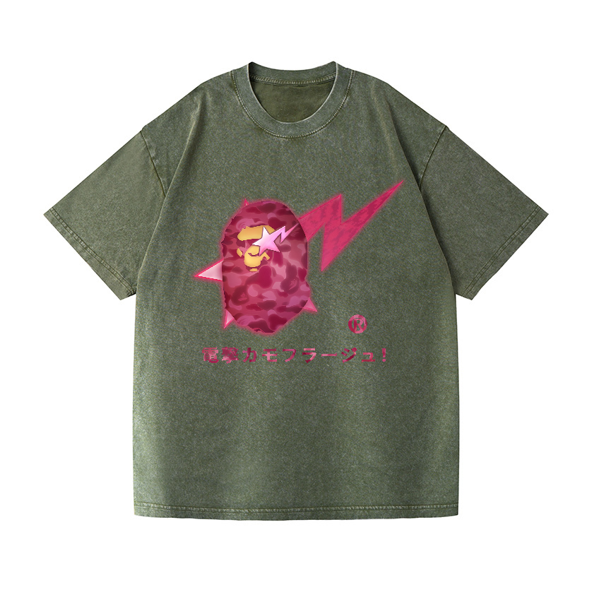 Lightning  Ape Vintage Wash Japanese Design T-Shirt