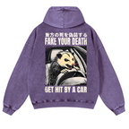 Skunk Vintage Washed Cotton Back Art Hoodie