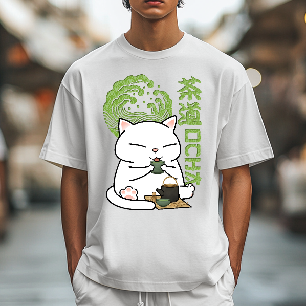 Cat Tea Japanese Style Classic Tee