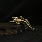 Vintage Brass Fishbone Keychain