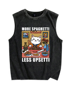 More Spaghetti Less Upsetti Vintage Distressed Washed Tank Top
