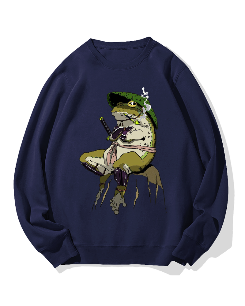 Frog Samurai Cotton Sweatshirt