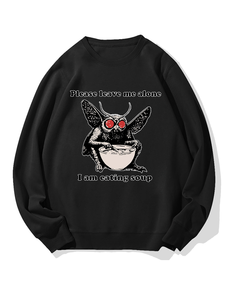 Mothman Eating Soup Cotton Sweatshirt