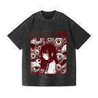Horror manga Vintage Wash Japanese Design T-Shirt