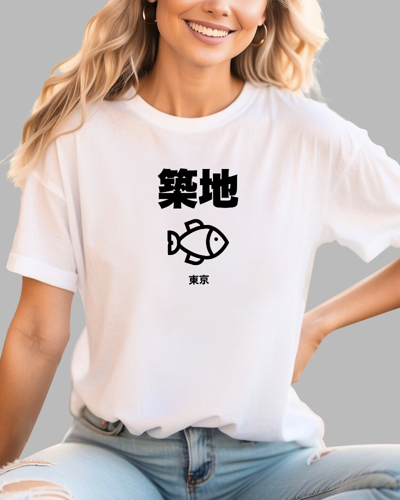 Tokyo Tsukiji Cotton casual T-shirt