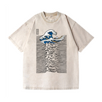 The Great Wave off Kanagawa Ukiyoe Vintage Wash Japanese Design T-Shirt