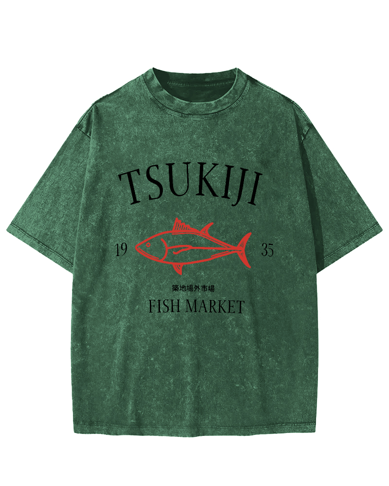 Japan's Tsukiji Off Market Vintage Washed T-shirt