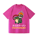 Frog Ramen Vintage Wash Japanese Design T-Shirt