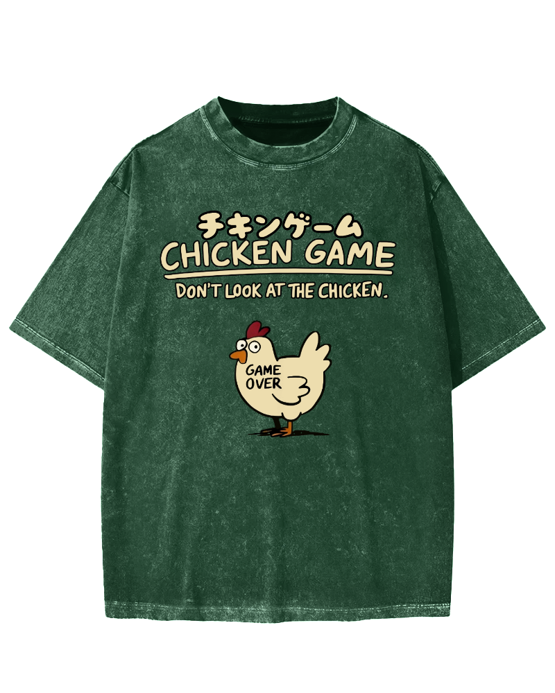 Chicken Game Vintage Washed T-shirt