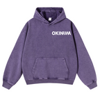 Okinawa Vintage Washed Cotton Back Art Hoodie