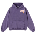 Daruma Ramen Vintage Washed Cotton Back Art Hoodie