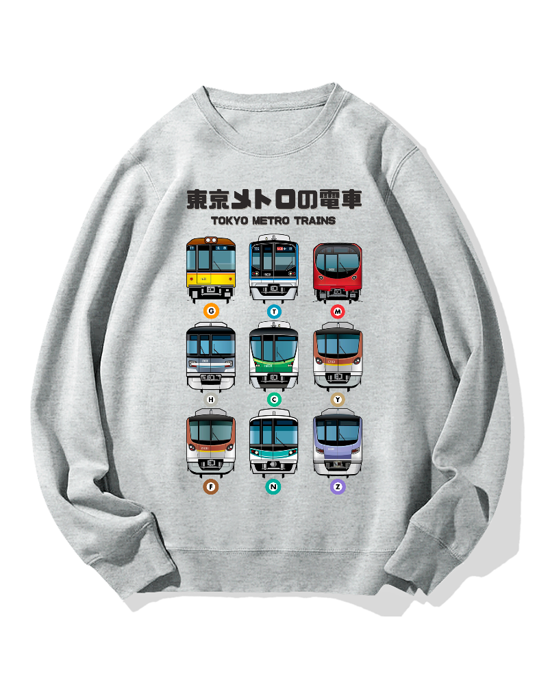 Tokyo Metro Trains Cotton Sweatshirt