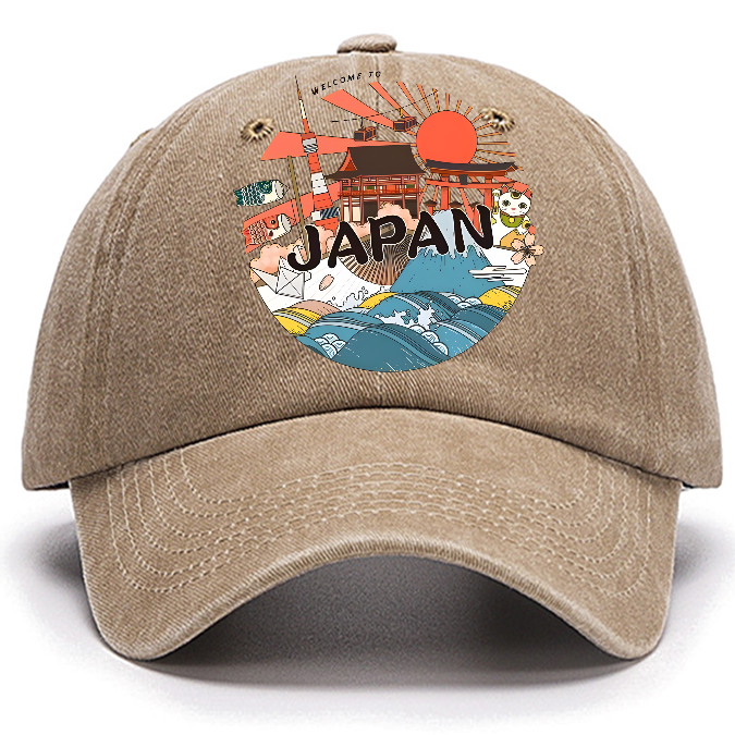 Welcome to Japan Poster Cotton Hat