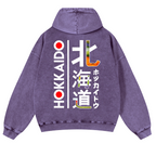 Hokkaido Vintage Washed Cotton Back Art Hoodie