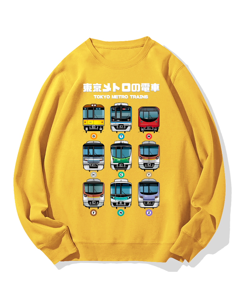 Tokyo Metro Trains Cotton Sweatshirt
